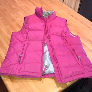 Pink L.L. Bean puffer vest